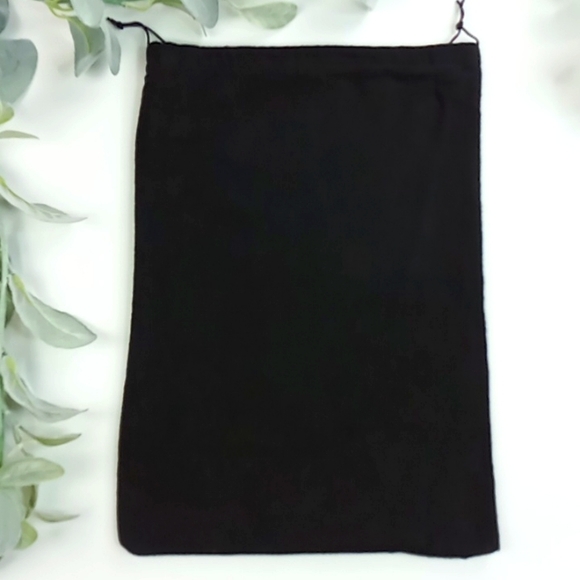 LANVIN PARIS Flannel Dust Bag/Dust Cover Double Drawstring Black 10.25W X 15L - Picture 3 of 6